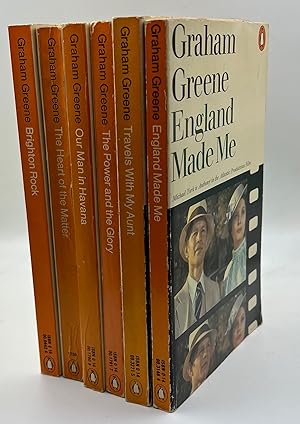 Set of 6 Graham Greene Vintage Penguin Books