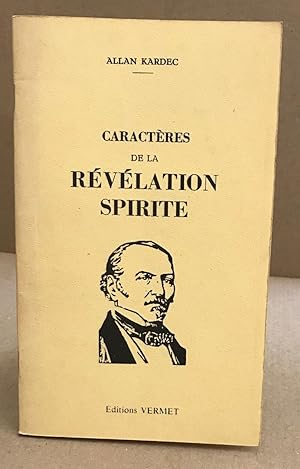 Carectères de la révélation spirite