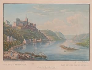 Imagen del vendedor de Die Ruine Rheinfels. / Les Ruines de Rheinfels. a la venta por Antique Sommer& Sapunaru KG