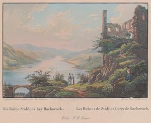 Imagen del vendedor de Die Ruine Stahleck bey Bacharach. / Les Ruines de Stahleck prs de Bacharach. a la venta por Antique Sommer& Sapunaru KG