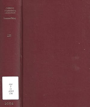 Bild des Verkufers fr Transactions of the American Philological Association. Volume 136/1 e 2 - 2008 zum Verkauf von Biblioteca di Babele