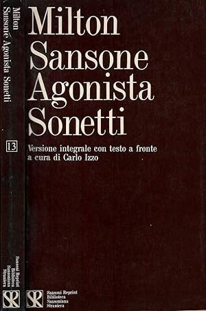 Imagen del vendedor de Sansone Agonista, sonetti a la venta por Biblioteca di Babele