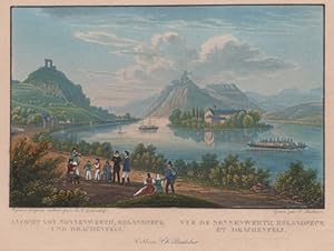 Imagen del vendedor de Ansicht von Nonnenwerth, Rolandseck und Drachenfels. / Vue de Nonnenwerth, Rolandseck et Drachenfels. a la venta por Antique Sommer& Sapunaru KG