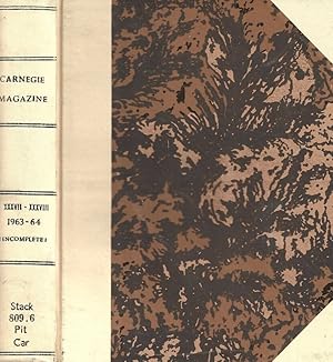 Bild des Verkufers fr Canergie Magazine. Volume XXXVII - XXXVIII. 1963 - 1964 zum Verkauf von Biblioteca di Babele