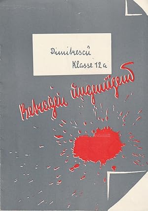 Bild des Verkufers fr Programmheft Stoenescu / Sava BETRAGEN UNGENGEND Premiere Mai 1959 zum Verkauf von Programmhefte24 Schauspiel und Musiktheater der letzten 150 Jahre
