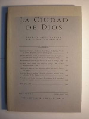 Immagine del venditore per La Ciudad de Dios. Revista agustiniana Vol. CCXII. Num. 1 - Enero Abril 1999 - Fray Diego de Ziga venduto da Librera Antonio Azorn