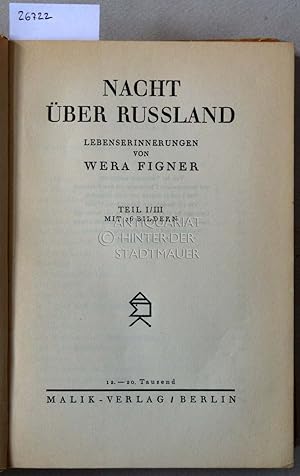 Immagine del venditore per Nacht ber Russland. Lebenserinnerungen. (3 Teile in einem Bd.) venduto da Antiquariat hinter der Stadtmauer