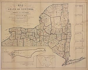 Map of the State of New York exhibiting the several towns and counties together with the populati...