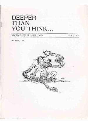 Imagen del vendedor de Deeper Than You Think, Volume 1, # 2 , July 1968 - WEIRD TALES ( Edd Cartier Cover Art )( Pulp Memories ) a la venta por Leonard Shoup