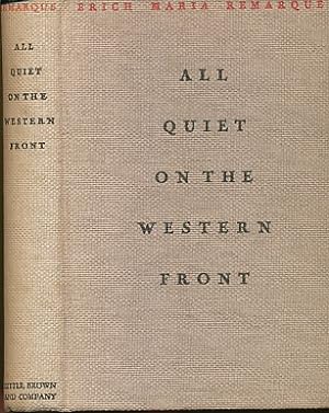 Imagen del vendedor de All Quiet on the Western Front (First American Edition) a la venta por Bookshelf of Maine