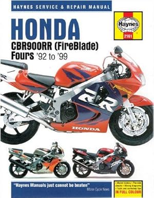 Imagen del vendedor de Honda CBR900RR Fireblade (1992-99) Service and Repair Manual (Haynes Service and Repair Manuals) a la venta por WeBuyBooks