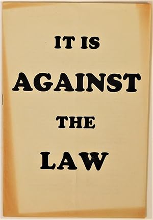 It is Against the Law - 1945 National Negro Congress, Promoting New York's Anti Discrimination Laws