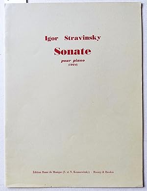 Seller image for Sonate pour piano (1924). Edition Russe de Musique (S. et N. Koussewitzky) - B. & H. 16498. for sale by Versandantiquariat Kerstin Daras