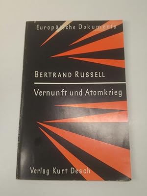 Seller image for Vernunft und Atomkrieg. Common sense and nuclear warfare. Europische Dokumente Heft 13 for sale by ANTIQUARIAT Franke BRUDDENBOOKS