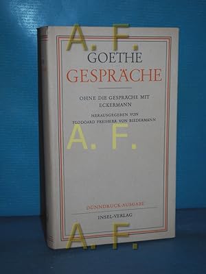 Seller image for Goethes Gesprche ohne die Gesprche mit Eckermann for sale by Antiquarische Fundgrube e.U.