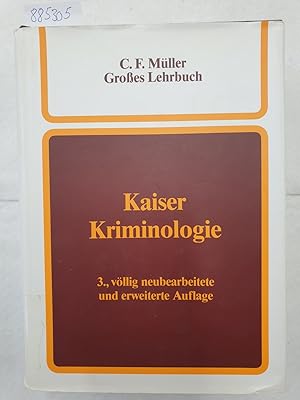 Seller image for Kriminologie : ein Lehrbuch. (C.F. Mller Groes Lehrbuch) for sale by Versand-Antiquariat Konrad von Agris e.K.