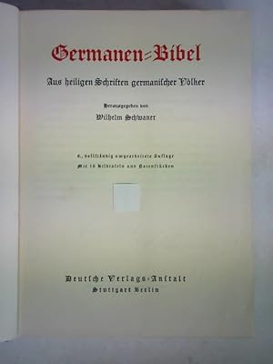 Imagen del vendedor de Germanen-Bibel. Aus heiligen Schriften germanischer Voelker a la venta por Celler Versandantiquariat