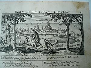 Rotterdam in Holland, Meisner/Kieser, copperengraving, ORIGINAL betitelter Kupferstich, um 1624 a...