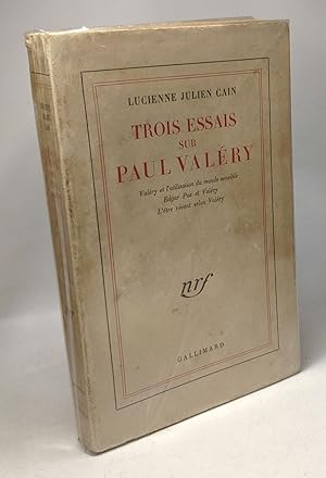 Imagen del vendedor de Trois essais sur Paul Valry - Valry et l'utilisation du monde sensible Edgar Poe et Valry L'tre vivant selon Valry a la venta por crealivres