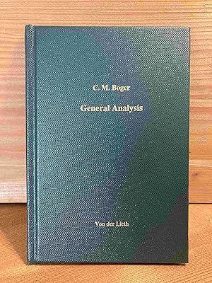 General analysis. C. M. Boger. Hrsg. von Bernd von der Lieth