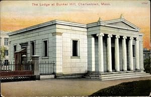 Bild des Verkufers fr Ansichtskarte / Postkarte Charlestown Boston Massachusetts USA, Lodge at Bunker Hill zum Verkauf von akpool GmbH