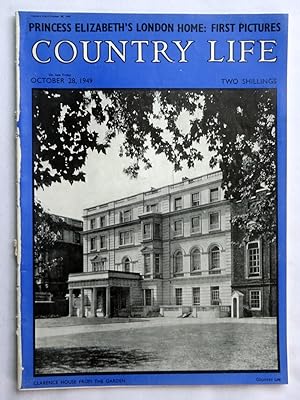 Seller image for Country Life Magazine. No 2754, October 28, 1949. Home of Princess Elizabeth Clarence House, St James's, London. Portrait of Mrs Elizabeth Bucher. The Chateau of La Verrerie. Martini Square Milan (Italy rebuilds), In Western Sind by Lt Col Stockley. Grianan of Aileach, , The Humber Imperial (car). for sale by Tony Hutchinson