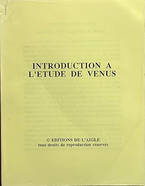 Introduction à létude de Vénus