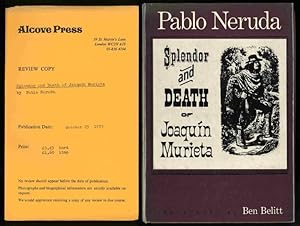 Bild des Verkufers fr SPLENDOR AND DEATH OF JOAQUIN MURIETA (First UK edition - Bilingual edition - publisher's review copy) zum Verkauf von Orlando Booksellers