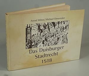 Bild des Verkufers fr Das Duisburger Stadtrecht 1518. zum Verkauf von Antiquariat Dorner