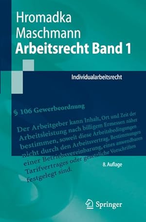 Bild des Verkufers fr Arbeitsrecht Band 1 : Individualarbeitsrecht zum Verkauf von AHA-BUCH GmbH