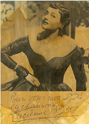 "Lucienne BOYER" Carte postale originale LA ROUE TOURNE dédicacée