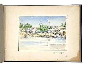 Imagen del vendedor de Album of Nine Attractive Original Watercolour Views of Egypt and the River Nile. December 1892 - February 1893. a la venta por Globus Rare Books & Archives
