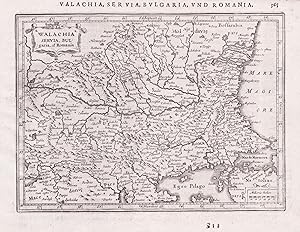 "Walachia, Servia, Bulgaria, et Romania" - Walachei Walachia Valahia Serbia Bulgaria Romania map ...