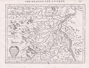 Image du vendeur pour La Principaute d'Orange et Com d Venaissin" - Orange Vaucluse France Frankreich Mercator map Karte gravure carte mis en vente par Antiquariat Steffen Vlkel GmbH