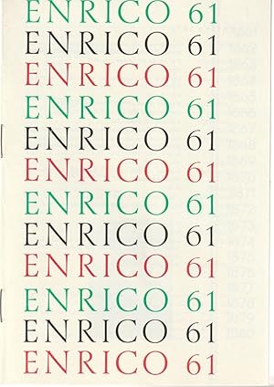 Seller image for Programmheft Renato Rascel ENRICO 61 Premiere 22. Mrz 1970 Spielzeit 1969 / 70 Heft 19 for sale by Programmhefte24 Schauspiel und Musiktheater der letzten 150 Jahre