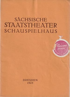 Programmheft Bernard Shaw DIE HEILIGE JOHANNA 23. Januar 1925 Schauspielhaus Dresden