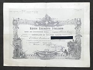 Seller image for R. Esercito Italiano Arma Carabinieri Reali Certificato di Tiratore Scelto 1926 for sale by Chartaland