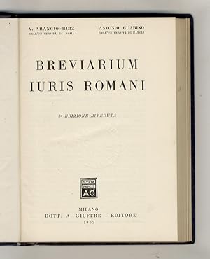 Breviarium iuris romani. 3° edizione riveduta.