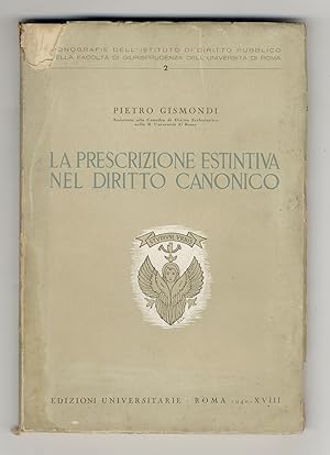 La prescrizione estintiva nel diritto canonico.