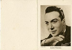 "André CLAVEAU" Carte vignette originale / Série Vedettes de Cinéma n° 101