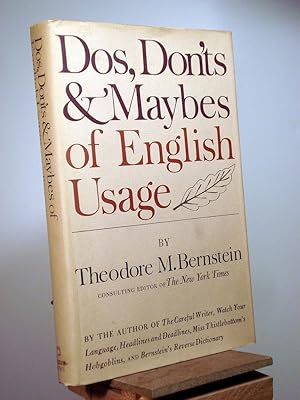 Imagen del vendedor de Do's Don'ts and Maybes of English Language a la venta por Henniker Book Farm and Gifts