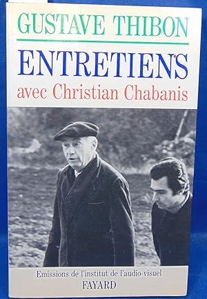 Image du vendeur pour Entretiens avec Christian Chabanis mis en vente par librairie le vieux livre