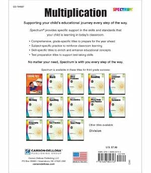 Immagine del venditore per Spectrum 3rd Grade Multiplication Math Workbooks, Ages 8 to 9, 3rd Grade Multiplication Math, Multiplying Through 100 and Multiplication With 1-and 2-Digit Numbers - 96 Pages venduto da Giant Giant