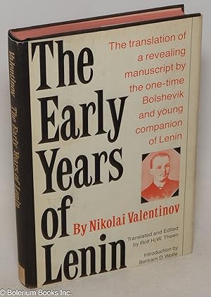 Seller image for The early years of Lenin for sale by Bolerium Books Inc.