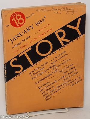 Image du vendeur pour Story: devoted solely to the short story; vol. 4, #18, January 1934 mis en vente par Bolerium Books Inc.