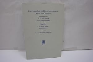 Seller image for Die evangelischen Kirchenordnungen des XVI. Jahrhunderts: Register zu den Bnden VI und VII Niedersachsen for sale by Antiquariat Wilder - Preise inkl. MwSt.