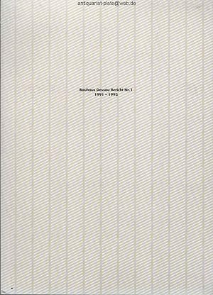 Bauhaus Dessau Bericht Nr. 1. 1991 - 1993. Herausgeber: Bauhaus Dessau.
