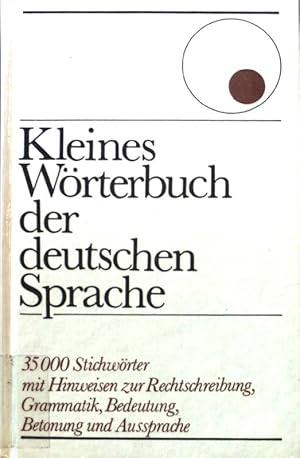 Bild des Verkufers fr Kleines Wrterbuch der deutschen Sprache. zum Verkauf von books4less (Versandantiquariat Petra Gros GmbH & Co. KG)