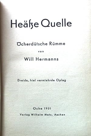 Bild des Verkufers fr Hesse Quelle : cherdtsche Rmme. zum Verkauf von books4less (Versandantiquariat Petra Gros GmbH & Co. KG)