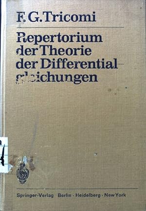 Immagine del venditore per Repertorium der Theorie der Differentialgleichungen. venduto da books4less (Versandantiquariat Petra Gros GmbH & Co. KG)